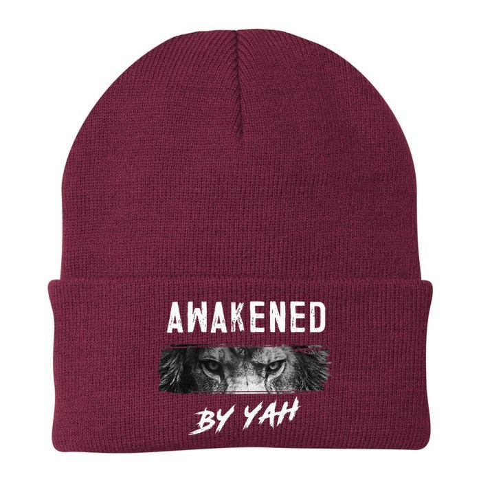 Awakened By Yah Hebrew Israelite Lion Of Judah Jewish Knit Cap Winter Beanie