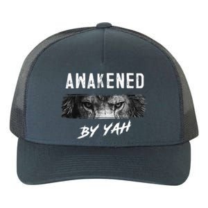 Awakened By Yah Hebrew Israelite Lion Of Judah Jewish Yupoong Adult 5-Panel Trucker Hat