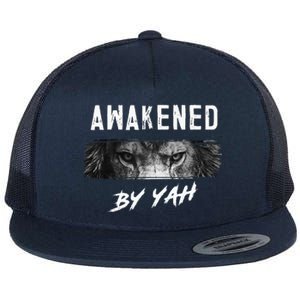 Awakened By Yah Hebrew Israelite Lion Of Judah Jewish Flat Bill Trucker Hat