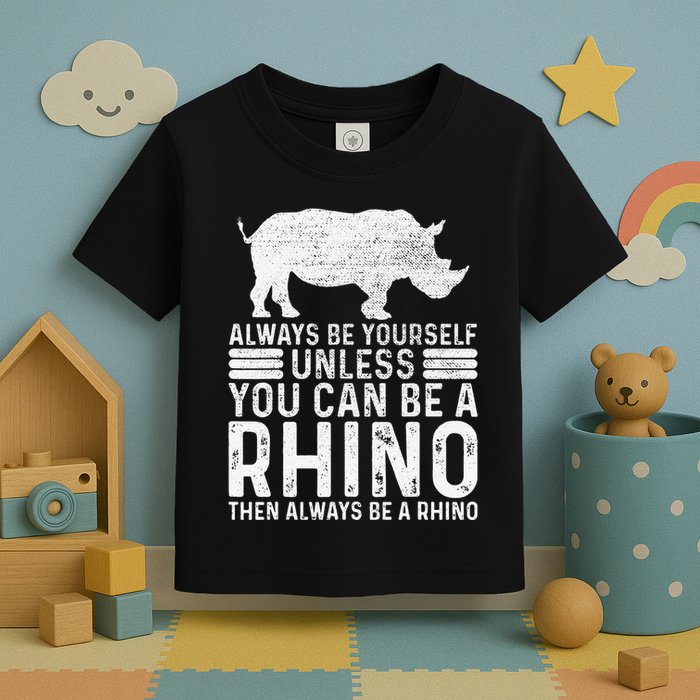 Always Be Yourself Unless You Can Be A Rhino Chubby Unicorn Toddler T-Shirt