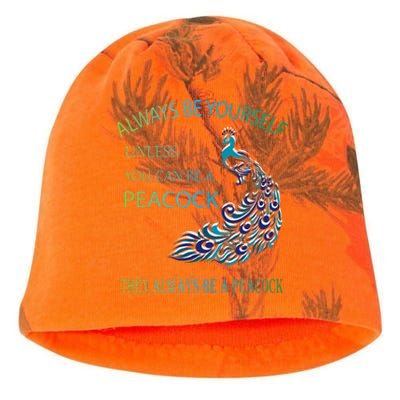 Always Be Yourself Unless You Can Be A Peacock Kati - Camo Knit Beanie