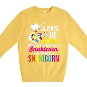 Always Be Yourself Unless You Can Be A Snakicorn Snakes Premium Crewneck Sweatshirt