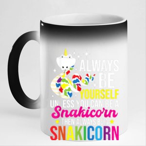 Always Be Yourself Unless You Can Be A Snakicorn Snakes 11oz Black Color Changing Mug