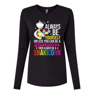 Always Be Yourself Unless You Can Be A Snakicorn Snakes Womens Cotton Relaxed Long Sleeve T-Shirt