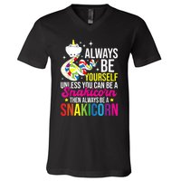 Always Be Yourself Unless You Can Be A Snakicorn Snakes V-Neck T-Shirt