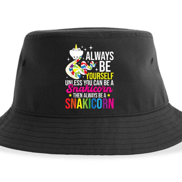 Always Be Yourself Unless You Can Be A Snakicorn Snakes Sustainable Bucket Hat