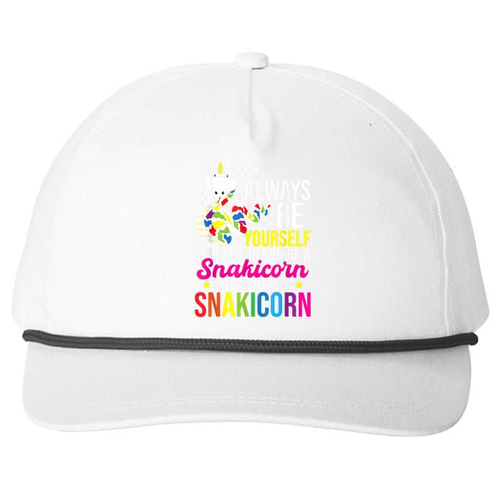 Always Be Yourself Unless You Can Be A Snakicorn Snakes Snapback Five-Panel Rope Hat