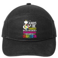 Always Be Yourself Unless You Can Be A Snakicorn Snakes 7-Panel Snapback Hat