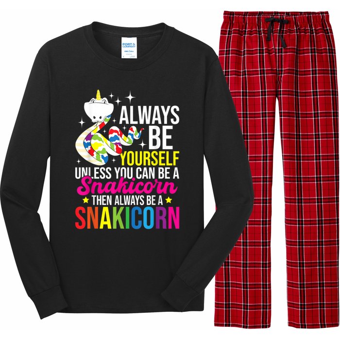 Always Be Yourself Unless You Can Be A Snakicorn Snakes Long Sleeve Pajama Set