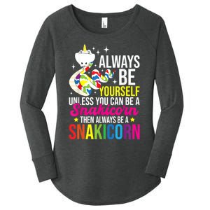 Always Be Yourself Unless You Can Be A Snakicorn Snakes Women's Perfect Tri Tunic Long Sleeve Shirt