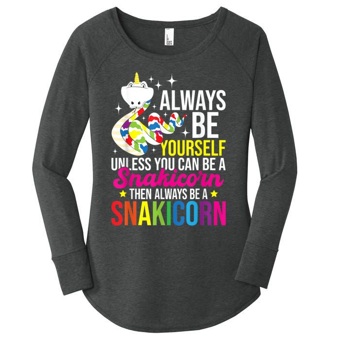 Always Be Yourself Unless You Can Be A Snakicorn Snakes Women's Perfect Tri Tunic Long Sleeve Shirt