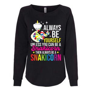 Always Be Yourself Unless You Can Be A Snakicorn Snakes Womens California Wash Sweatshirt