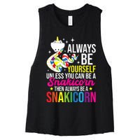 Always Be Yourself Unless You Can Be A Snakicorn Snakes Women's Racerback Cropped Tank