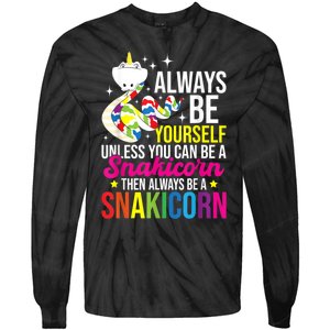 Always Be Yourself Unless You Can Be A Snakicorn Snakes Tie-Dye Long Sleeve Shirt