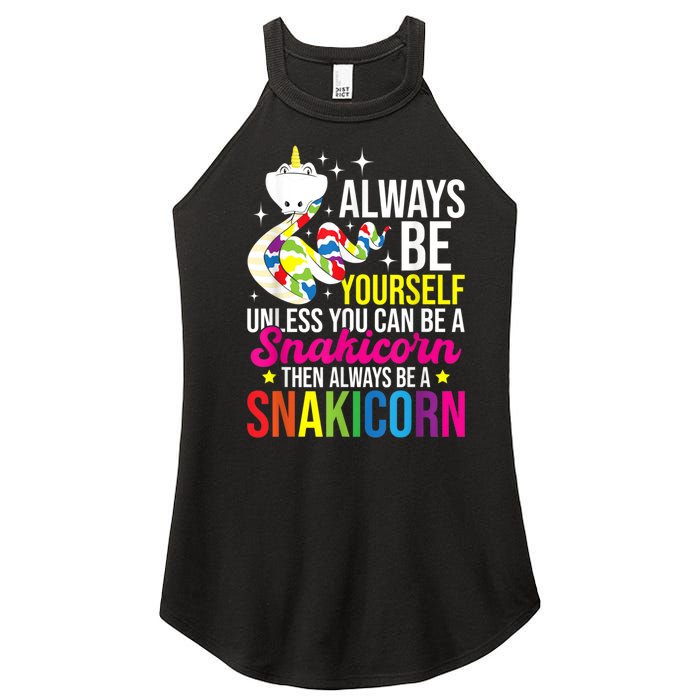 Always Be Yourself Unless You Can Be A Snakicorn Snakes Women's Perfect Tri Rocker Tank