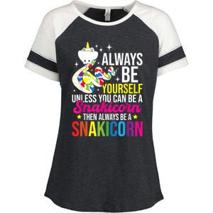 Always Be Yourself Unless You Can Be A Snakicorn Snakes Enza Ladies Jersey Colorblock Tee