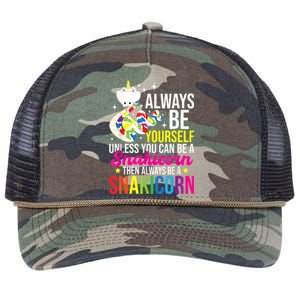 Always Be Yourself Unless You Can Be A Snakicorn Snakes Retro Rope Trucker Hat Cap