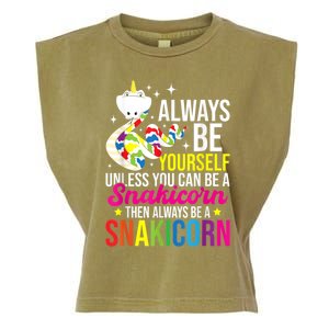 Always Be Yourself Unless You Can Be A Snakicorn Snakes Garment-Dyed Women's Muscle Tee