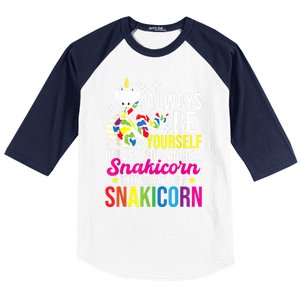 Always Be Yourself Unless You Can Be A Snakicorn Snakes Baseball Sleeve Shirt