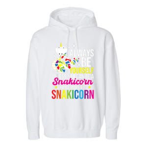 Always Be Yourself Unless You Can Be A Snakicorn Snakes Garment-Dyed Fleece Hoodie