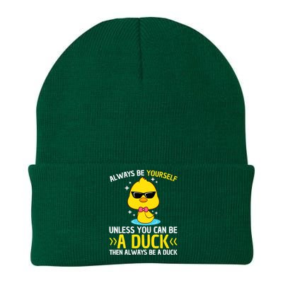 Always Be Yourself Unless You Can Be A Duck Lover Funny Duck Knit Cap Winter Beanie