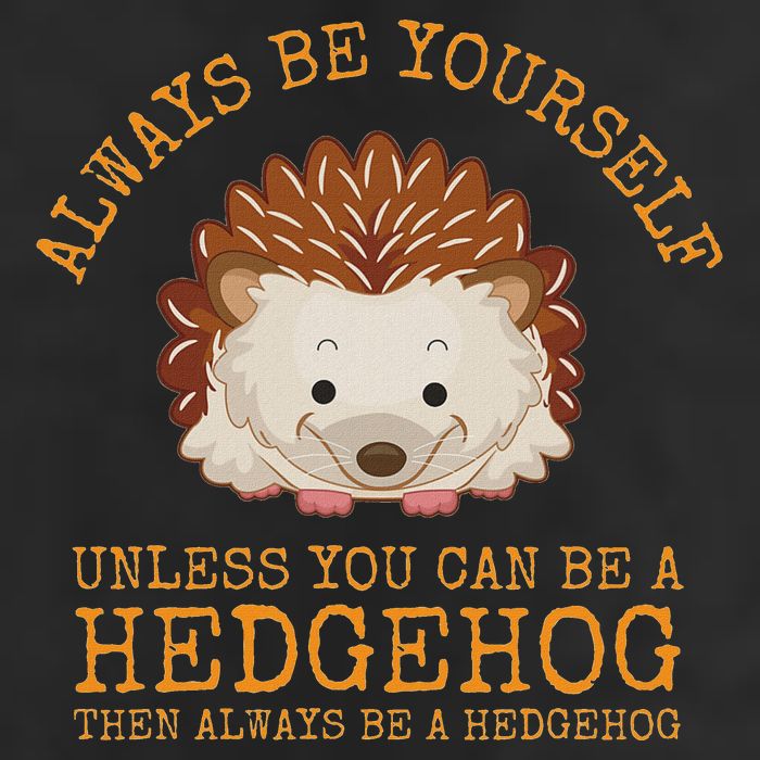 Always Be Yourself Unless You Can Be A Hedgehog 7 Panel Mesh Trucker Snapback Hat