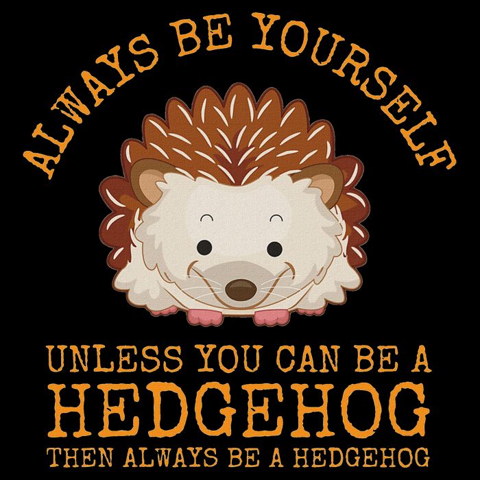Always Be Yourself Unless You Can Be A Hedgehog Zip Tote Bag