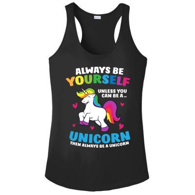 Always Be Yourself Unless You Can Be A Unicorn Ladies PosiCharge Competitor Racerback Tank