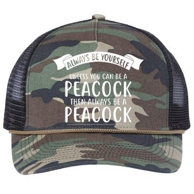 Always Be Yourself Unless You Can Be A PEACOCK Retro Rope Trucker Hat Cap