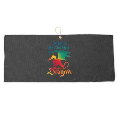 Always Be Yours Unless You Can Be A Dragon Gift Large Microfiber Waffle Golf Towel