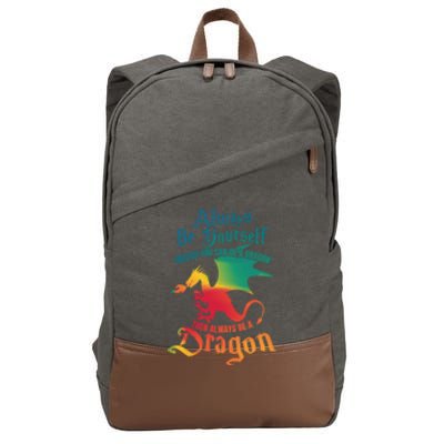 Always Be Yours Unless You Can Be A Dragon Gift Cotton Canvas Backpack