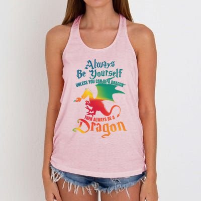 Always Be Yours Unless You Can Be A Dragon Gift Women's Knotted Racerback Tank