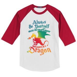 Always Be Yours Unless You Can Be A Dragon Gift Kids Colorblock Raglan Jersey