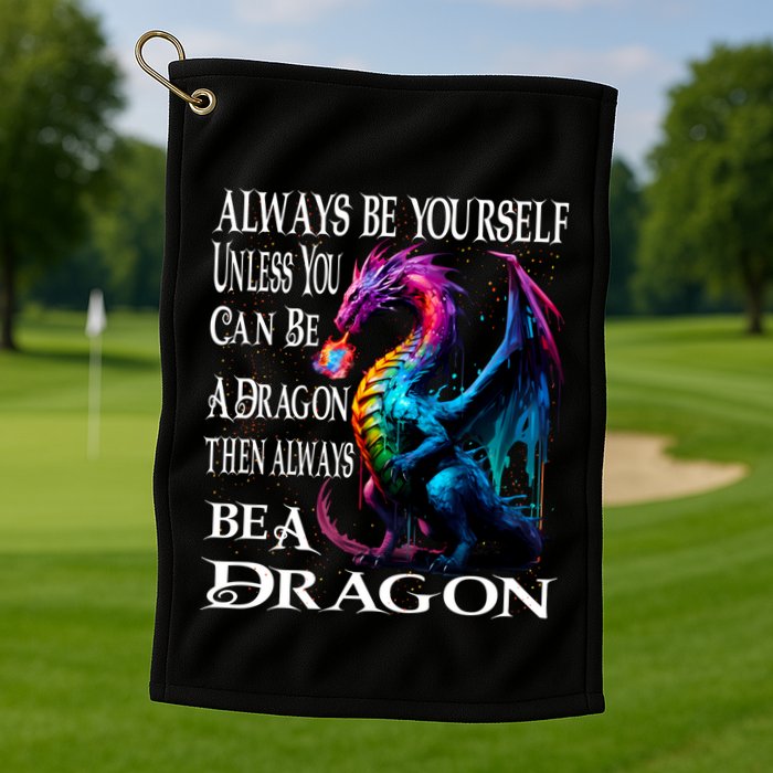 Always Be Yourself Unless You Can Be A Dragon Golf Towel