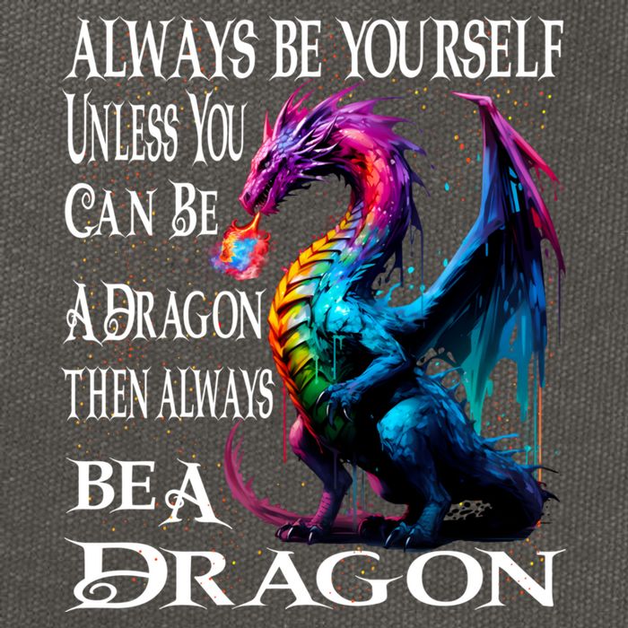 Always Be Yourself Unless You Can Be A Dragon Cotton Canvas Backpack
