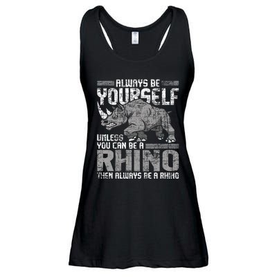 Always Be Yourself Unless Rhinoceros Zoology Rhino Lover Ladies Essential Flowy Tank