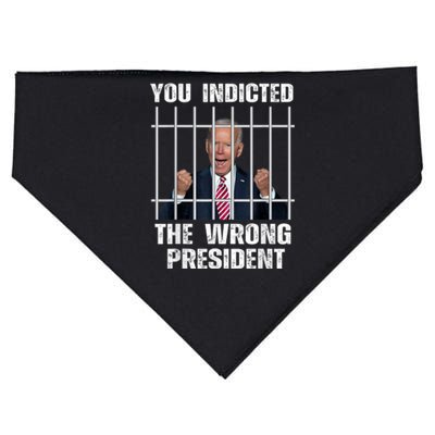 Anti Biden You Indicted The Wrong President USA-Made Doggie Bandana