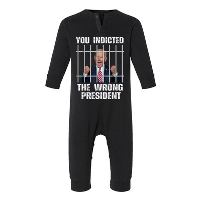 Anti Biden You Indicted The Wrong President Infant Fleece One Piece