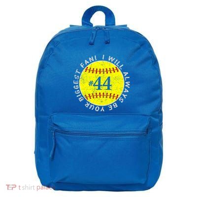 Always Be Your Biggest Fan Favorite Player Softball Mom #44 Cool Gift 16 in Basic Backpack