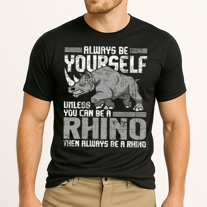 Always Be Yourself Unless You Can Be A Rhino Gift Cooling Performance Crew T-Shirt