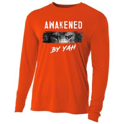 Awakened By Yah Hebrew Israelite Lion Of Judah Jewish Cooling Performance Long Sleeve Crew