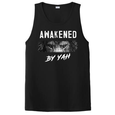 Awakened By Yah Hebrew Israelite Lion Of Judah Jewish PosiCharge Competitor Tank