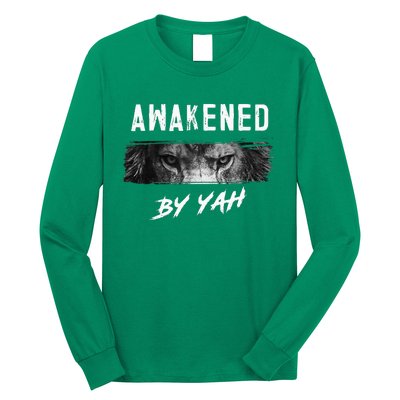 Awakened By Yah Hebrew Israelite Lion Of Judah Jewish Long Sleeve Shirt