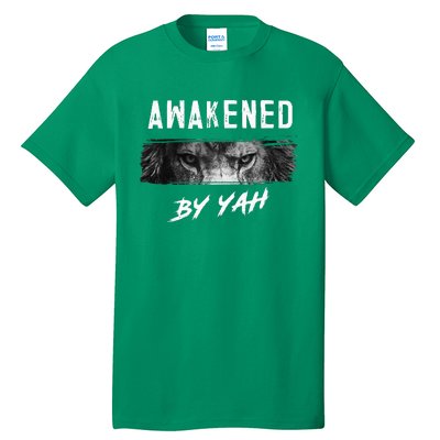 Awakened By Yah Hebrew Israelite Lion Of Judah Jewish Tall T-Shirt