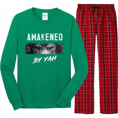 Awakened By Yah Hebrew Israelite Lion Of Judah Jewish Long Sleeve Pajama Set