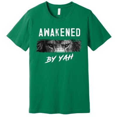 Awakened By Yah Hebrew Israelite Lion Of Judah Jewish Premium T-Shirt