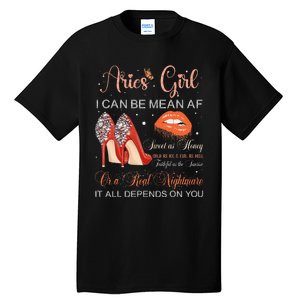 Aries Birthday Zodiac Bday Party Horoscope Wo Tall T-Shirt