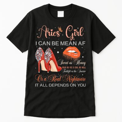 Aries Birthday Zodiac Bday Party Horoscope Wo Tall T-Shirt