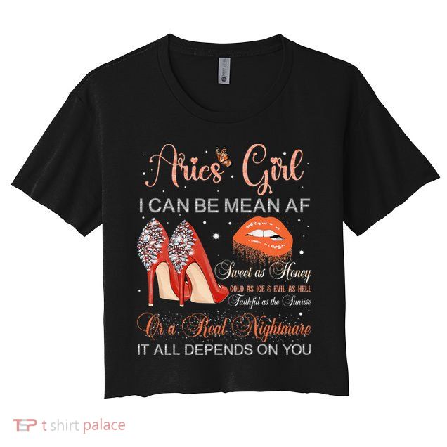 Aries Birthday Zodiac Bday Party Horoscope Wo Crop Top