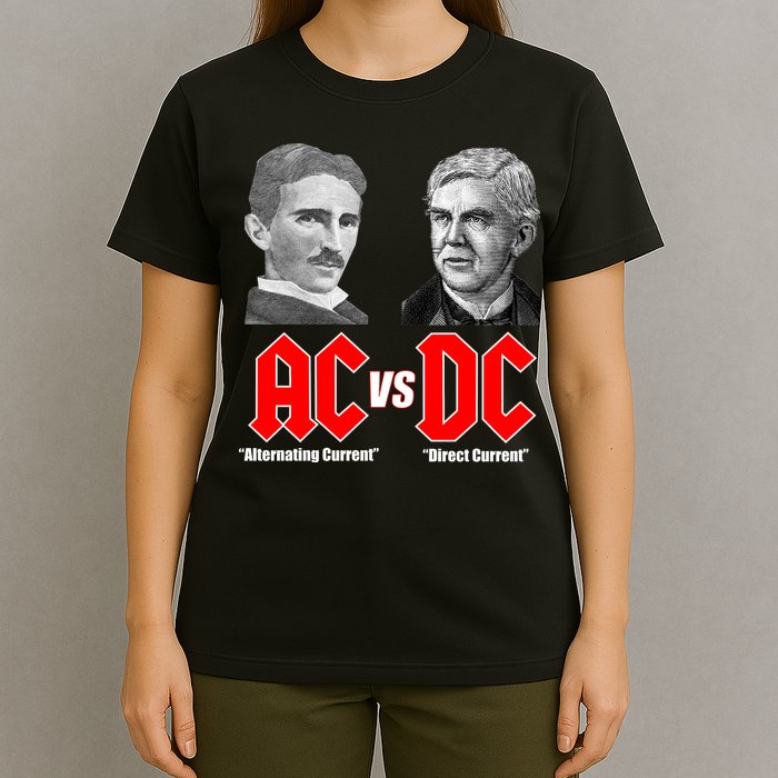 AC VS DC Thomas Edison Nikola Tesla T-Shirt